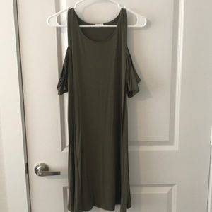 Olive T-shirt dress